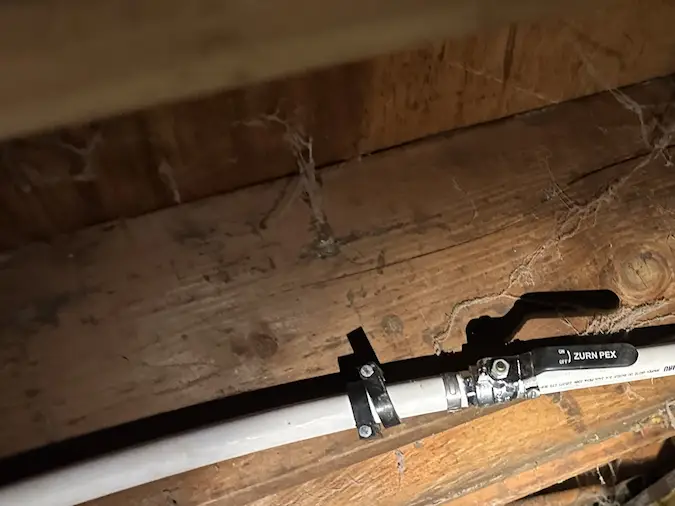 Crawlspace water line repair completed by PD Plumbing in south Wichita Kansas