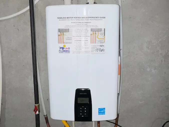 Tankless water heater installation completed by PD Plumbing in Wichita Kansas