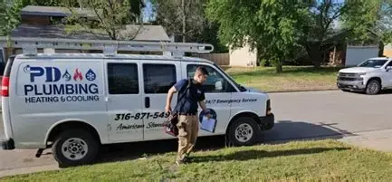 Fixy HVAC service van and technician Wichita KS