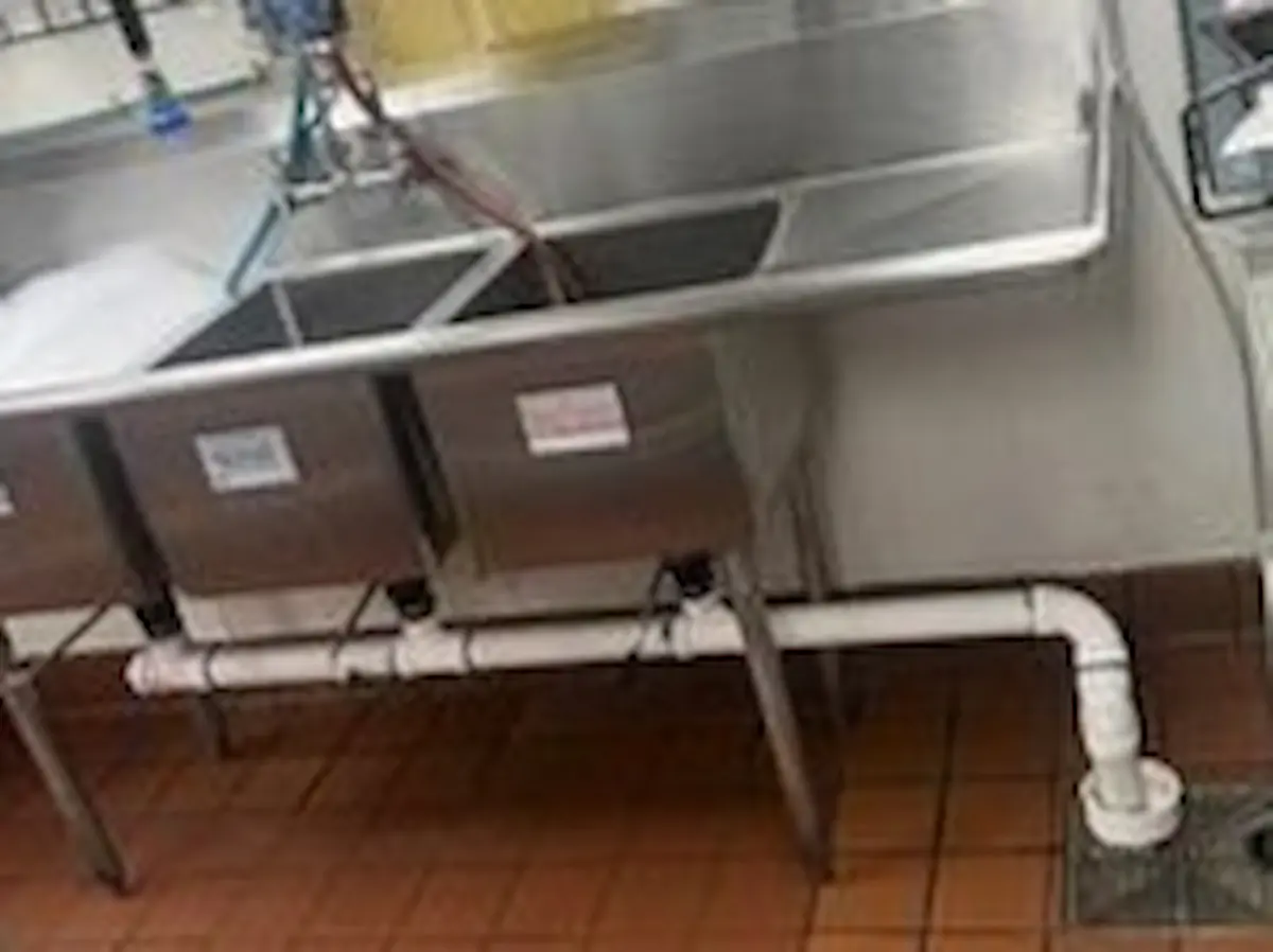 Commercial sink drain cleaning for a Wichita area business