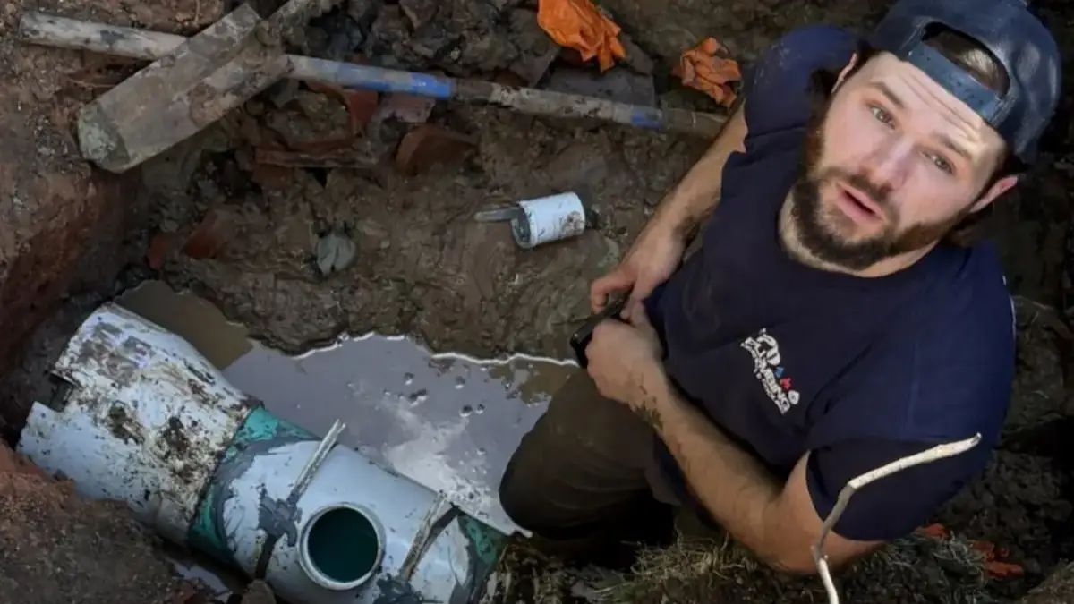 PD Plumbing technicians completing a localized sewer line repair in the Wichita area