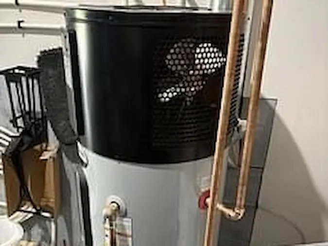 Heat pump water heater installed by PD Plumbing