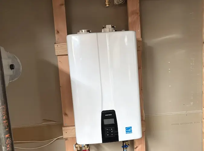 Tankless water heater installation completed by PD Plumbing