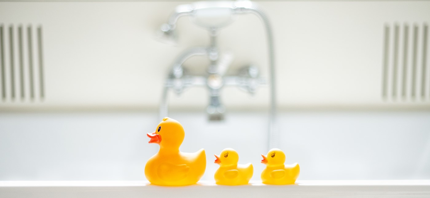 bathtub drain rubber duckies standing water