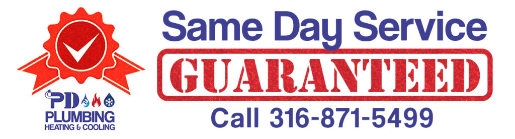 SAME DAY service guarantee wichita plumber furnace ac repair